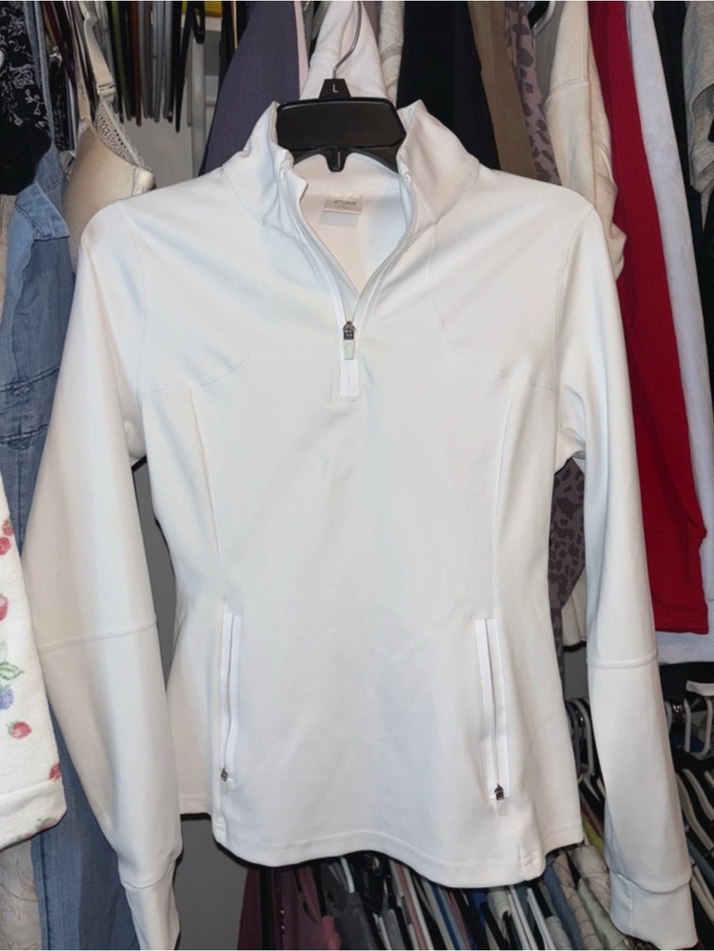Zyia Active Women's White Half-Zip Performance Pullover